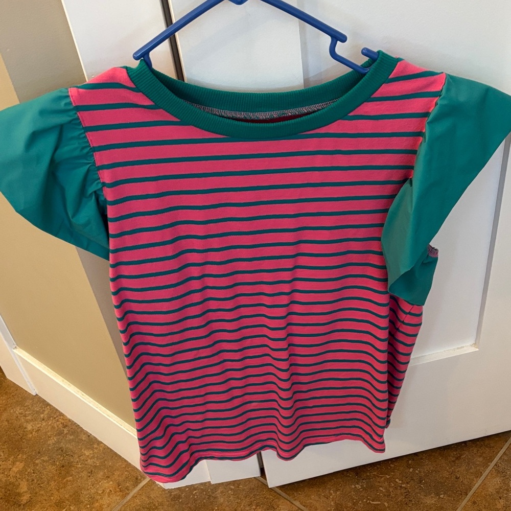 Striped Pink and Green Womens Shirt